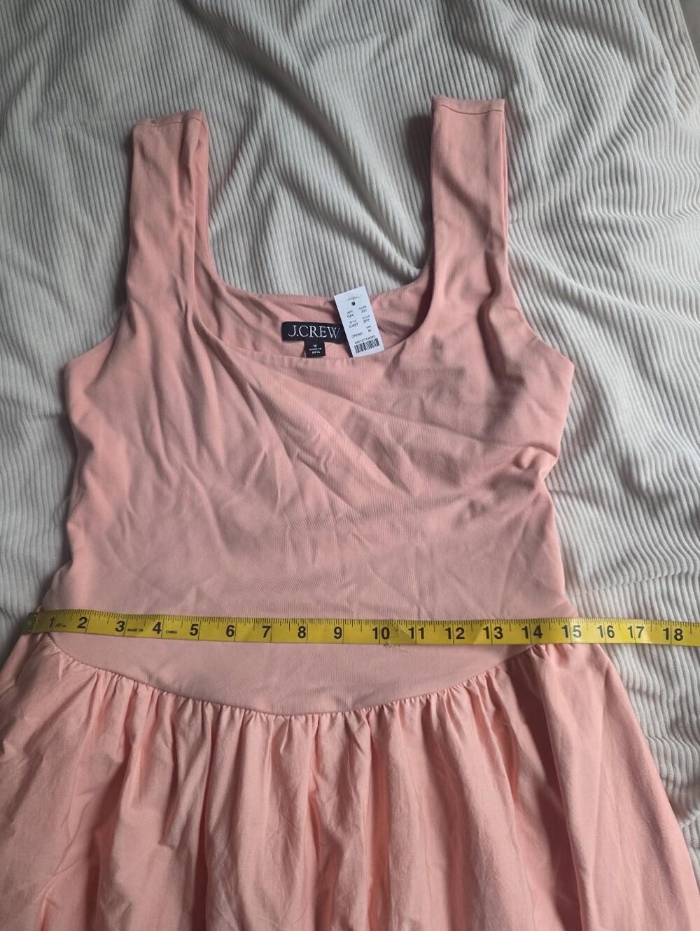 J.Crew Drop-waist Mixy Dress Peach SZ M nwt - Picture 6 of 13